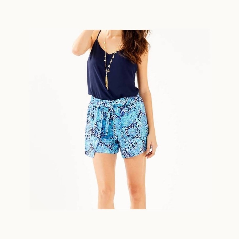 Lilly Pulitzer Mylee Tie-Front Printed Shorts